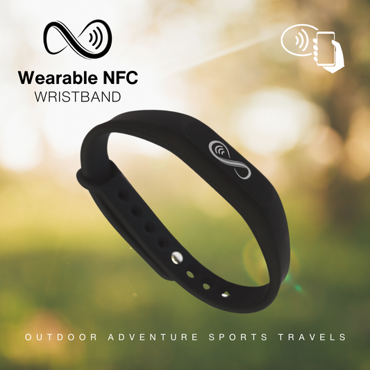 Wearable NFC Wristband (Black or Pink)