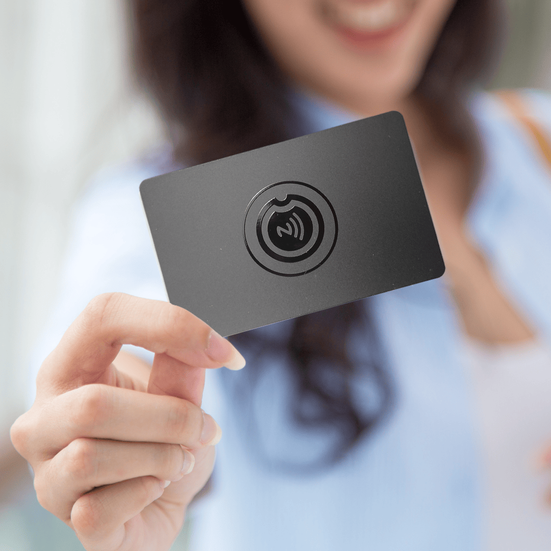 Classic black NFC card with ntag216 by BLK CARDS