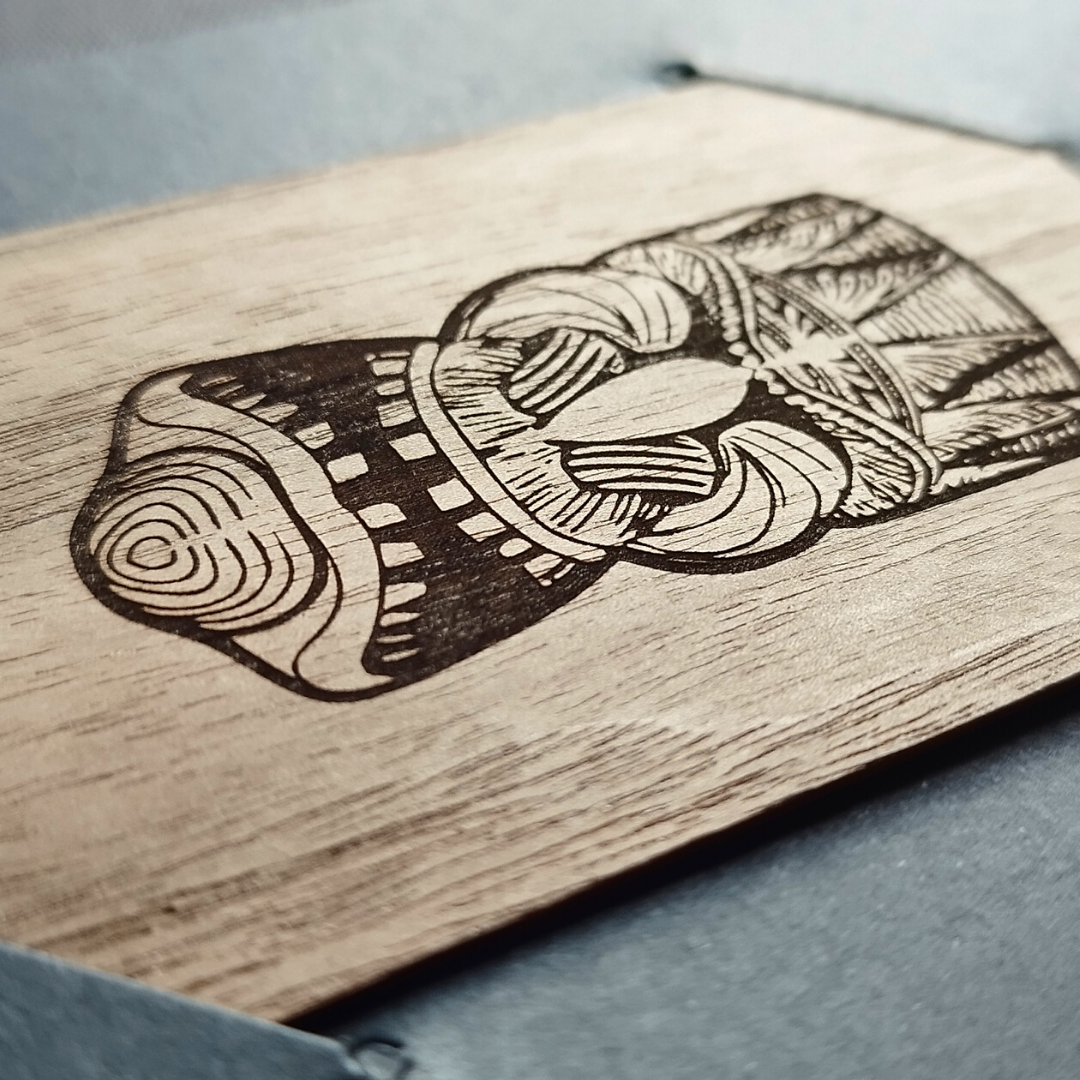 NFC Business Card - Natural Wood (customized with name OR logo)