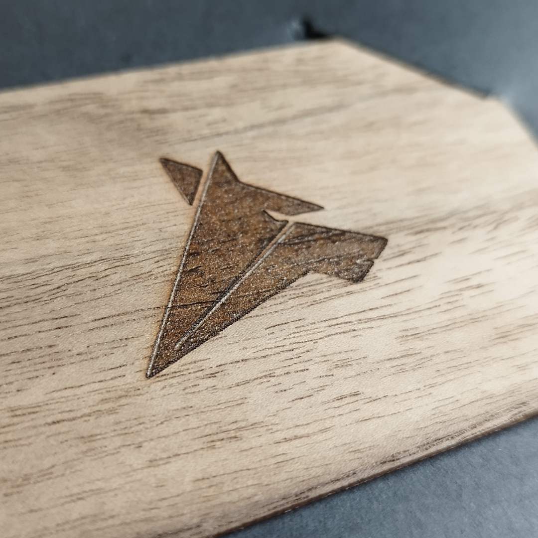 NFC Business Card - Natural Wood (customized with name OR logo)