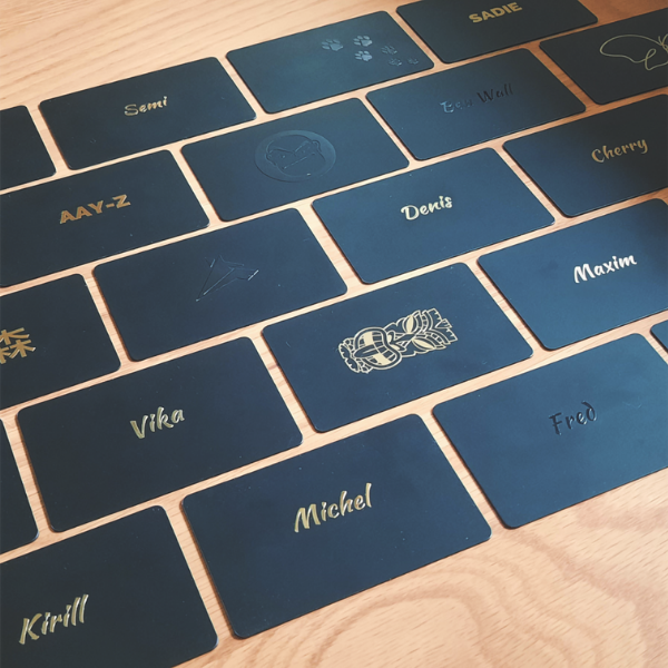 NFC Business Card - Black PVC (customized with your logo)