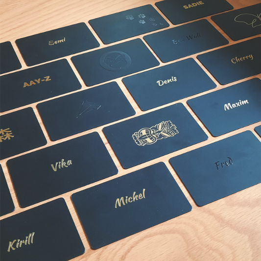 NFC Business Card - Black PVC (customized with your logo)